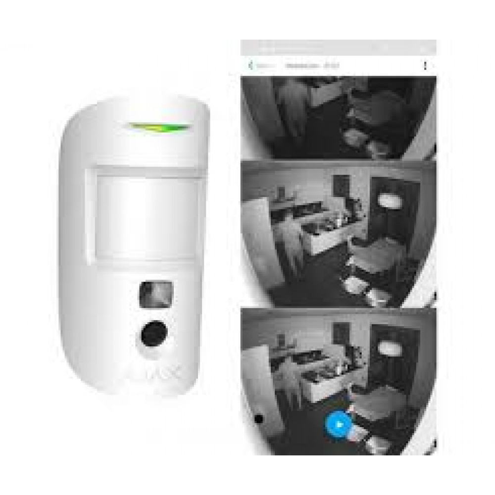 AJAX MotionCam White - Motion Detector with a Photo Camera to Verify Alarms